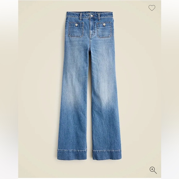 J.Crew High-rise Sailor denim trouser in 1996 semi-stretch 28P - Picture 4 of 13